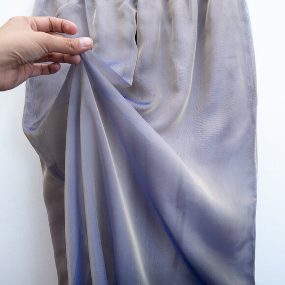 Peter Cohen Iridescent Maxi Skirt in Blue and Cream - Picture 3 of 10